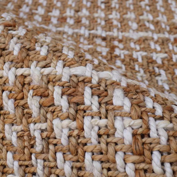 Alfombra rectangular de salón de yute tejida a mano (160 x 230 cm) Weston Marrón