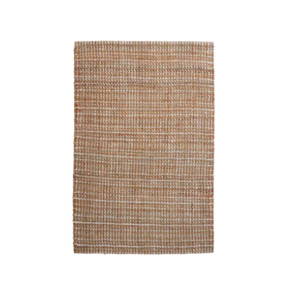 Rechthoekig handgeweven jute vloerkleed (140 x 200 cm) Weston Bruin