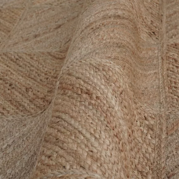 Alfombra rectangular de salón de yute tejida a mano (160 x 230 cm) Anaya Marrón