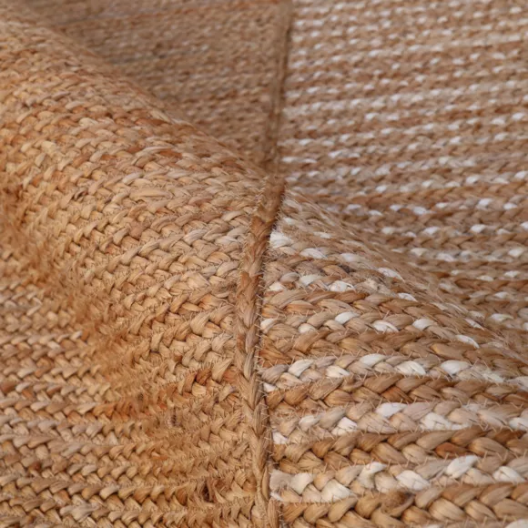 Alfombra rectangular de salón de yute tejida a mano (160 x 230 cm) Hudson Marrón