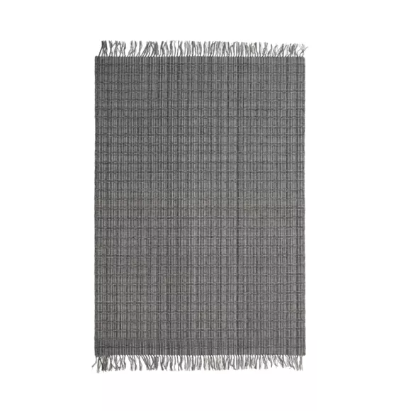 Tapis de salon rectangulaire matière recyclée (160 x 230 cm) Priya Gris