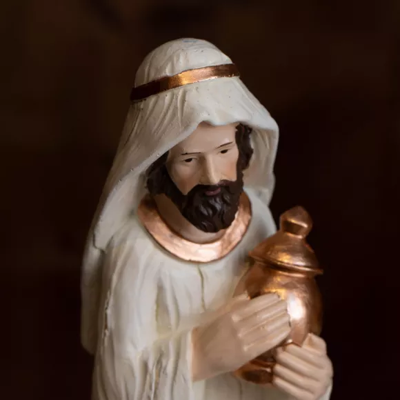 De 10 heiligenbeelden (H25 cm) van Sainte-Bérénice