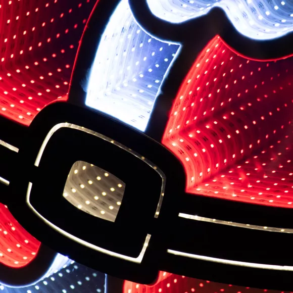 Lichtgevende Kerstman 438 LED (H60 cm) Infinity Koud wit/multicolor
