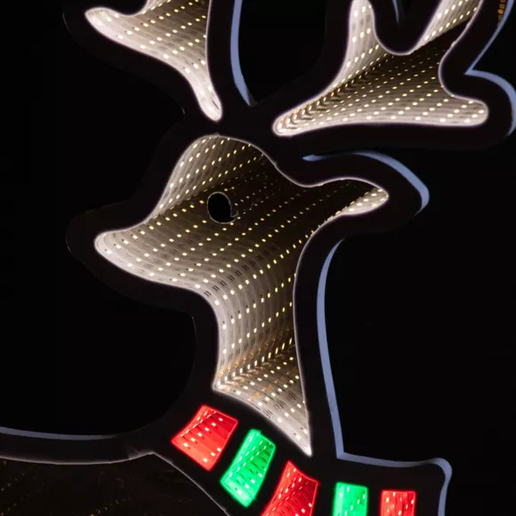 Renne lumineux 232 LED (H85 cm) Infinity Blanc froid/multicolore