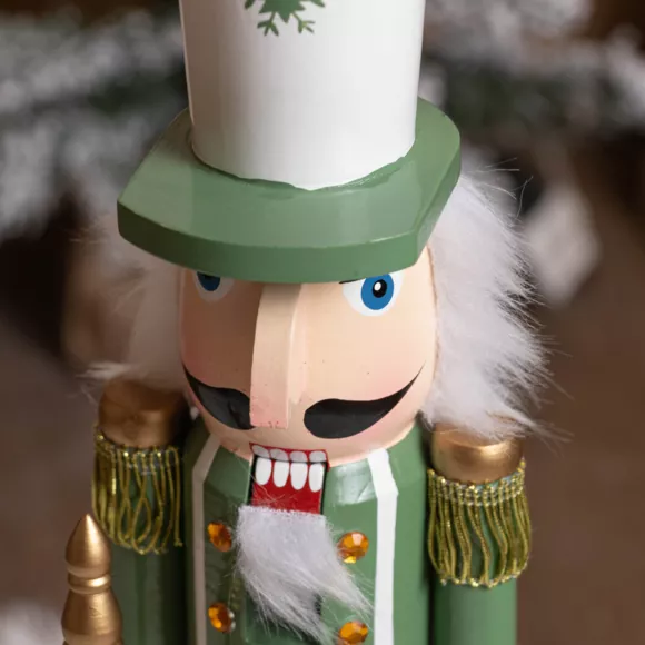 Soldat Casse-noisette en bois (H50 cm) Viktor Vert