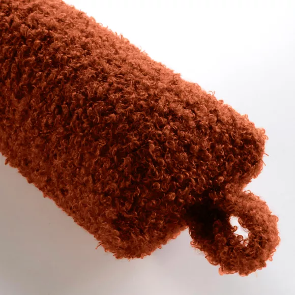Cojín para el bajo de la puerta con rizos (80 x 10 cm) Wooly Terracota