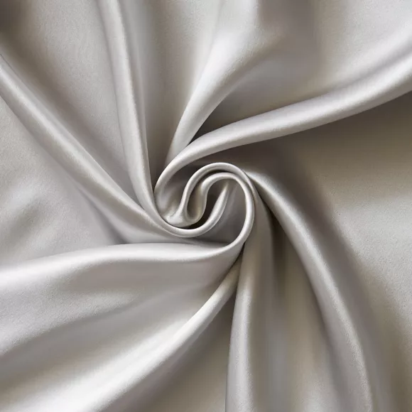 Taie d'oreiller carrée soie de mûrier (80 x 80 cm) Mizuki Gris clair