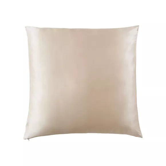Funda de almohada cuadrada de seda de morera (63 x 63 cm) Mizuki Beige pampa