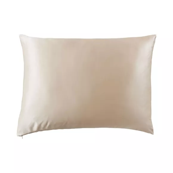 Taie d'oreiller rectangulaire soie de mûrier (50 x 70 cm) Mizuki Beige pampa