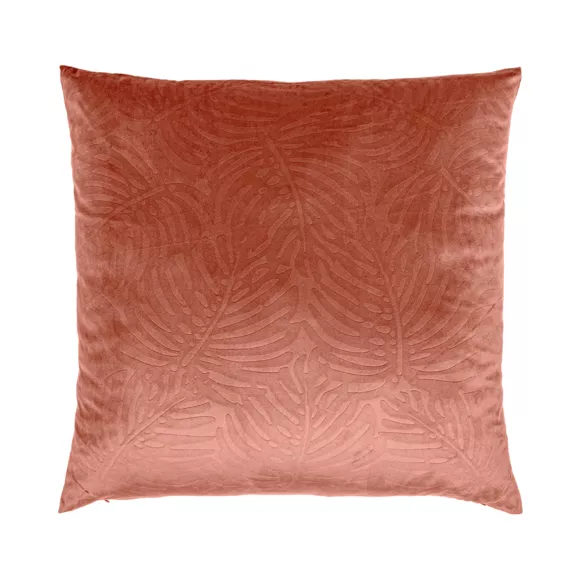 Coussin carré velours (60 x 60 cm) Fern Terracotta