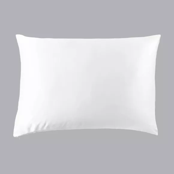 Taie d'oreiller rectangulaire soie de mûrier (50 x 80 cm) Mizuki Blanche