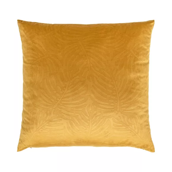 Cuscino quadrato velluto (60 x 60 cm) Fern Giallo ocra