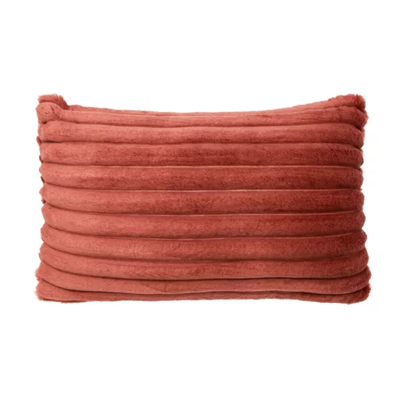 Funda de cojín rectangular franela (30 x 50 cm) Dune Terracota