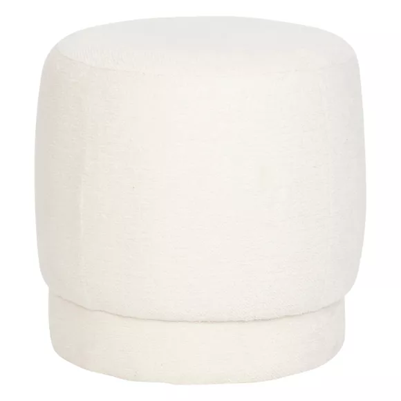 Krullende poef (D39 cm) Améa Wit