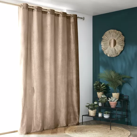 Cortina oscurecedora terciopelo (180 x 260 cm) Fern Topo