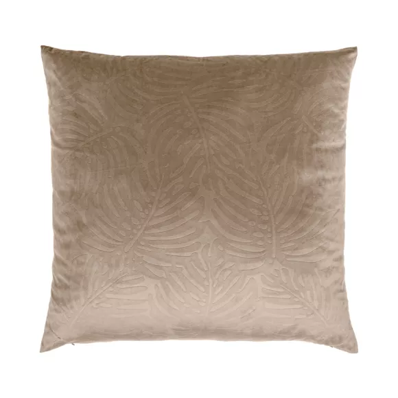 Coussin carré velours (60 x 60 cm) Fern Taupe