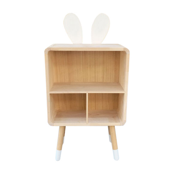 Kinderzimmerschrank mit 3 Fächern aus Holz (H76,5 cm) Lapin Beige
