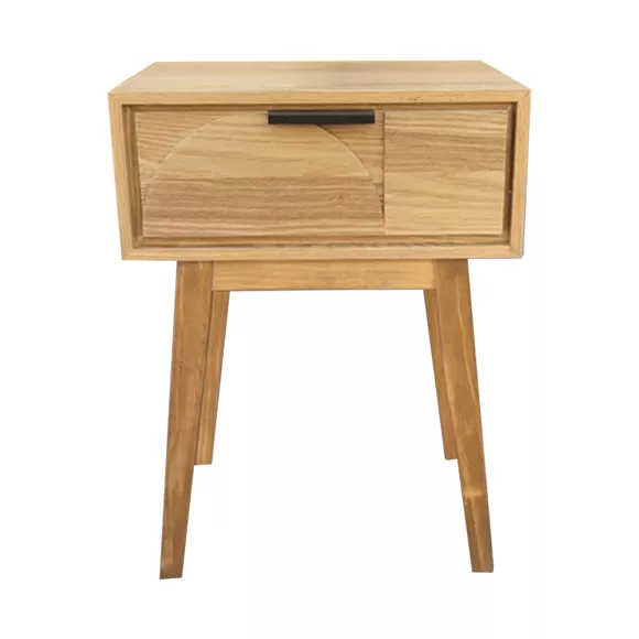 Table de chevet bois (H58 cm) Hanoï Naturel