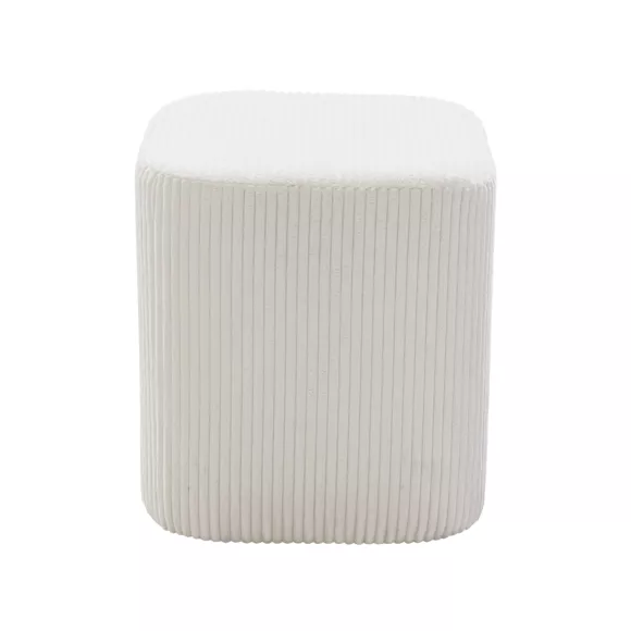 Lot de 2 poufs velours (H 38 cm) Shan Beige