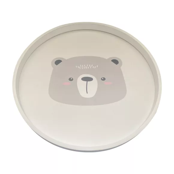 Mesa pequeña infantil madera (D33 cm) Osito Marrón