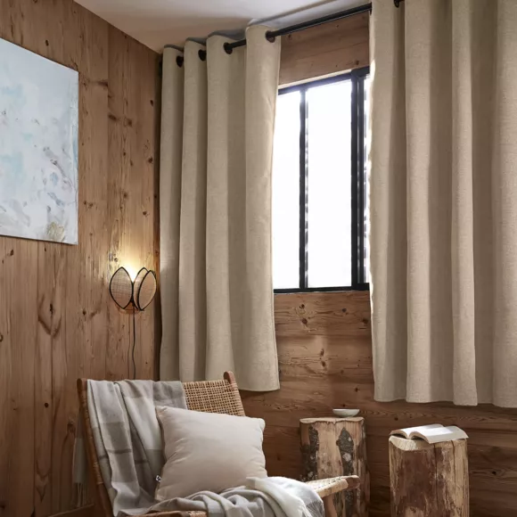 Verdunkelnder Thermovorhang Total Blackout (140 x 180 cm) Magnus Ecru