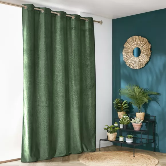 Cortina oscurecedora terciopelo (180 x 260 cm) Fern Verde romero