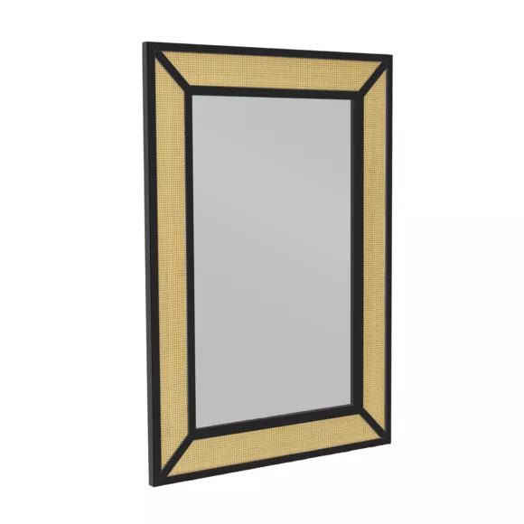 Decoration murale miroir cannage 101cm 