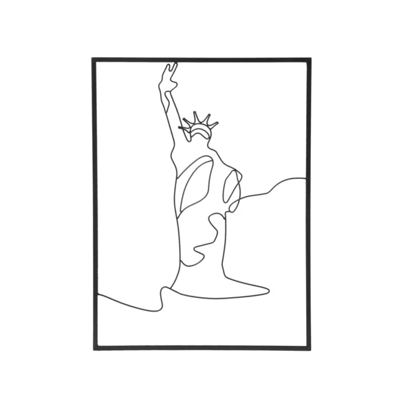 Decoration murale statut de la liberté H40 cm