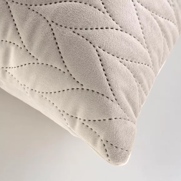 Funda de cojín cuadrada terciopelo (40 x 40 cm) Daisy Topo