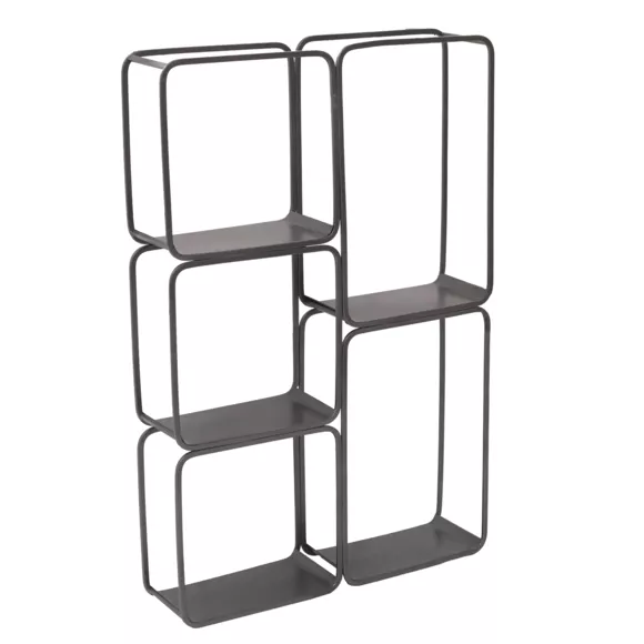 Etagère murale en métal 5 niveaux (H 77cm) Rétro Noir 