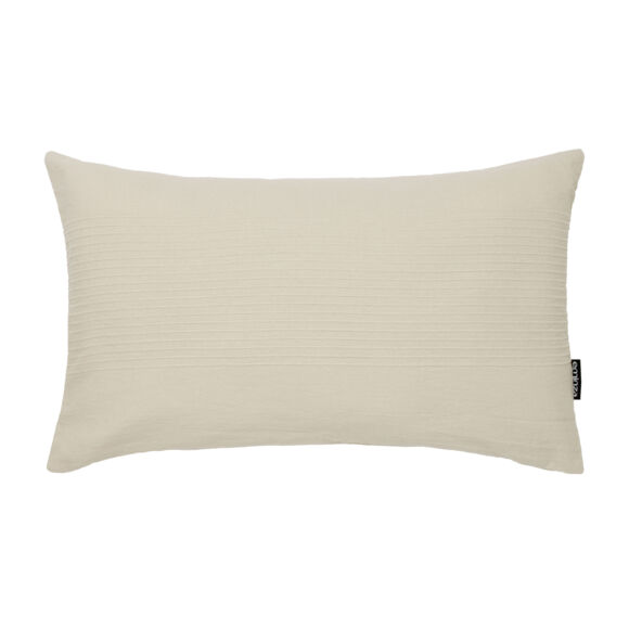 Housse de coussin rectangulaire coton tissé (30 x 50 cm) Léa Beige pampa