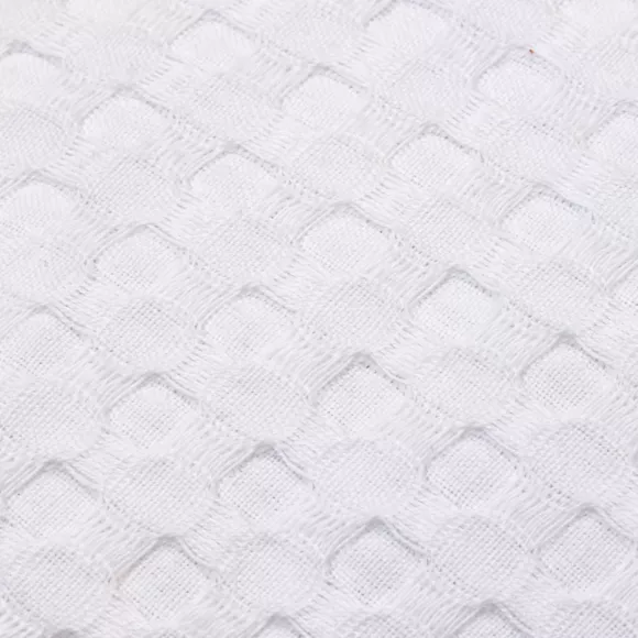 Katoenen honingraat bedsprei (220 x 250 cm) Maya Wit