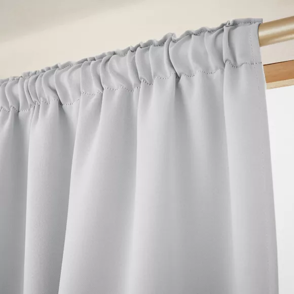 Cortina térmica opaca con cinta fruncidora (140 x 240 cm) Calore Gris claro.