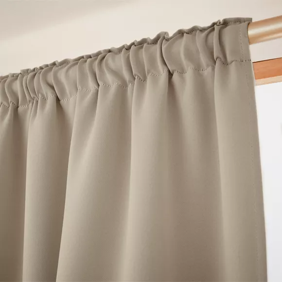 Cortina opaca térmica con cinta fruncidora (140 x 240 cm) Calore Topo