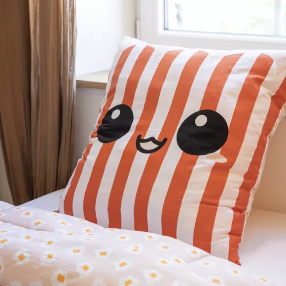 Edredón nórdico y funda de almohada infantil con estampados  Fresh popcorn Rojo