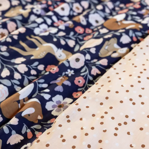 Funda nórdica y funda de almohada infantil de algodón (140 x 200 cm) Forêt enchantée Multicolor