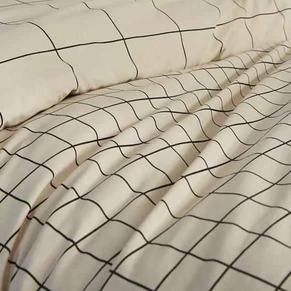 Bettbezug und zwei Kopfkissenbezüge (260 x 240 cm) Carrie Beige
