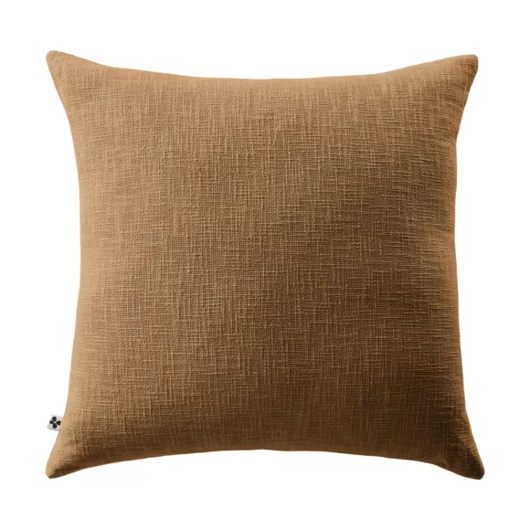 Coussin dŽhoussable 60 x 60 cm Slub SIXTINE Camel
