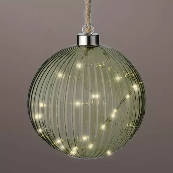 1 Micro LED boule intŽrieur dia14.00cm-30L vert/blanc chaud