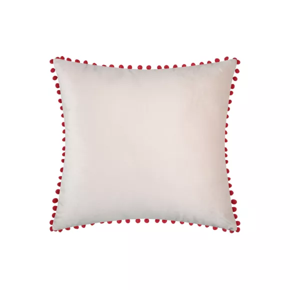 Kerst kussen vierkant fluweel (45 x 45 cm) Lucien Rood