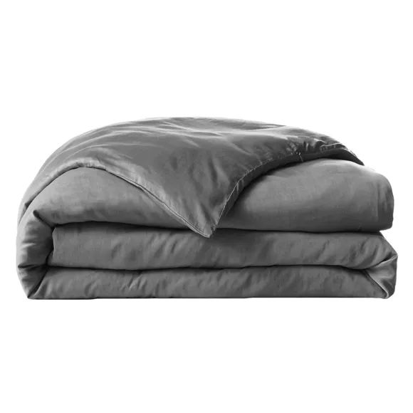 Funda nórdica lyocell Tencel™ lavado (140 x 200 cm) Olivia Gris granito 