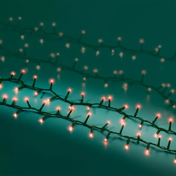 Guirlande lumineuse 34 m 1500 LED câble vert NewLuxe Rouge