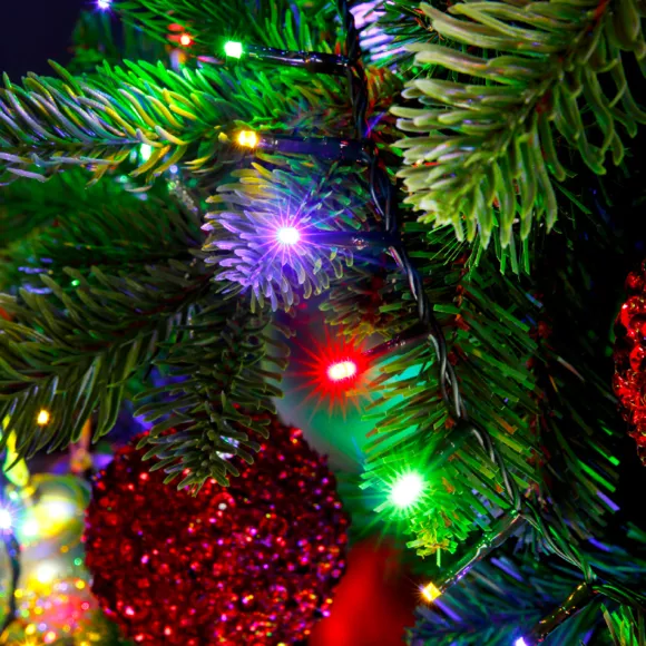 Guirlande lumineuse 5,60 m 768 LED câble noir Luxe Multicouleur