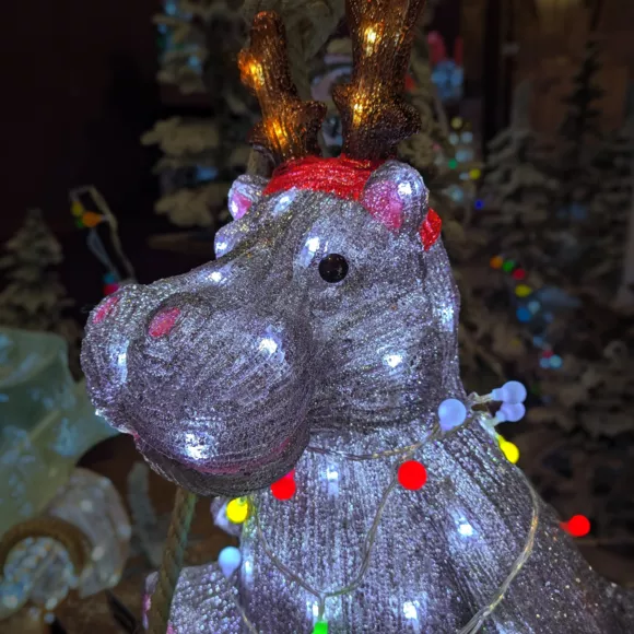 Hippopotame lumineux 70 LED (H45 cm) Baby Alphonse Multicolore