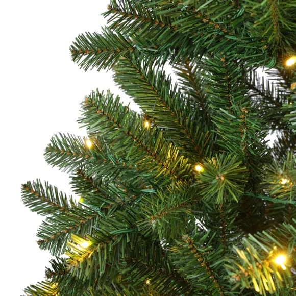 Künstlicher beleuchteter Weihnachtsbaum 200 LED H150 cm King Tannengrün