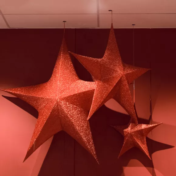 Kerstster om op te hangen (D180 cm) Kerstmis Rood