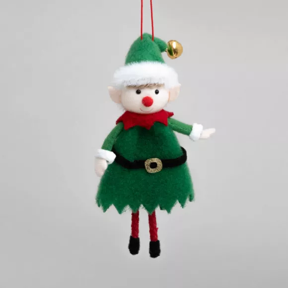 Lutin farceur à suspendre (H20 cm) Garçon et clochette