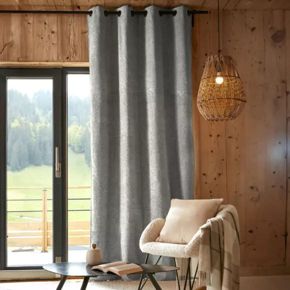 Rideau occultant isolant Total Blackout (140 x 260 cm) Magnus Gris titane