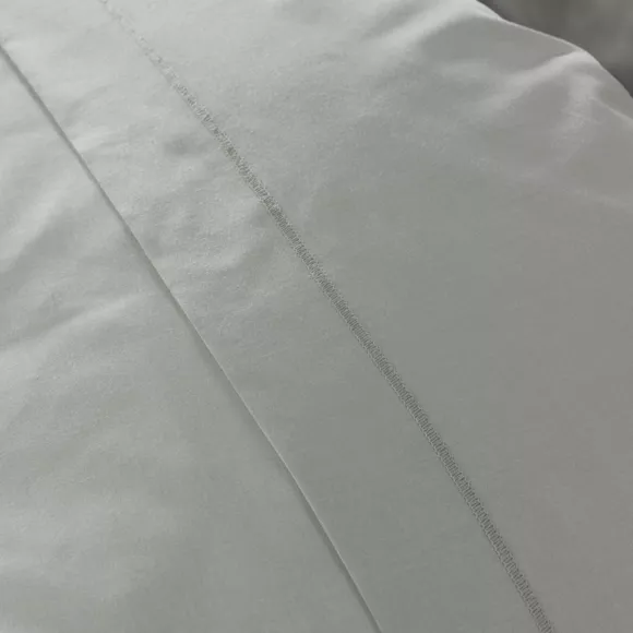 Sábana bajera en percal de algodón  (140 cm) Cali Gris claro