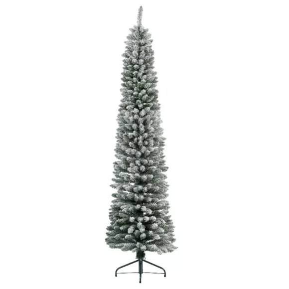 Árbol artificial de Navidad Narrow Alto 210 cm Verde nevado 2